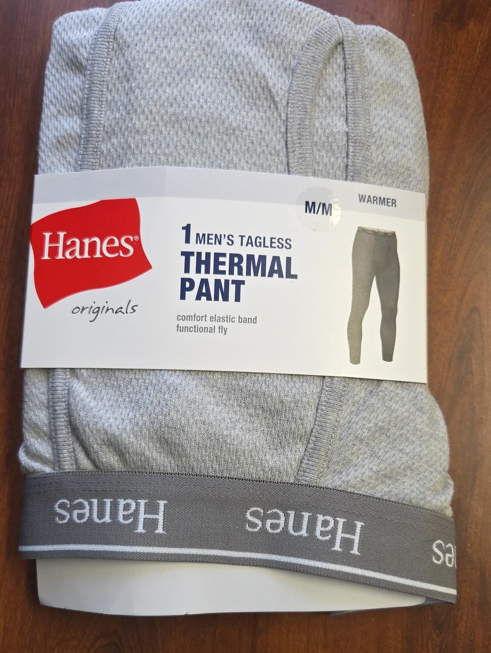 Hanes Men's Tagless Thermal Pant - Gray